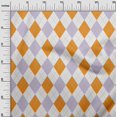 thumbnail image 3 of oneOone Velvet Orange Fabric Check Argyle Craft Projects Decor Fabric Printed By The Yard 58 Inch Wide, 3 of 4