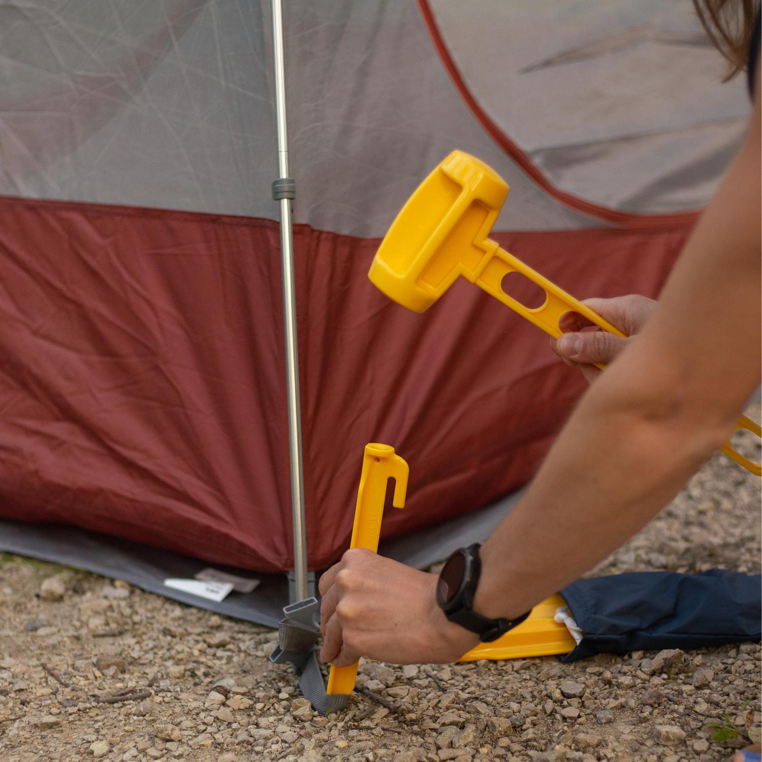 Piquets de tente en plastique recyclé Coghlan de 23 cm – Piquets de sol durables de 23 cm pour le camping et la randonnée