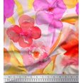 thumbnail image 1 of Soimoi polyester Crepe Fabric Flower Watercolor Printed Fabric 1 Yard 42 Inch Wide, 1 of 3