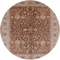 thumbnail image 1 of Ahgly Tapis Rond Intérieur Mi-Siècle Moderne Châtaigne Rouge Oriental, 8 Pieds Rond, 1 of 6