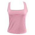 thumbnail image 3 of Hiiyo Camisole Ajustée à Encolure Carrée pour Femme, Haut d'Été Décontracté Sans Manches (S-TG), 3 of 4