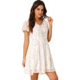 thumbnail image 1 of INSPIRE CHIC Robe en Mousseline à Lacets à Fleurs pour Femme, 1 of 6