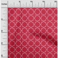 thumbnail image 1 of oneOone Silk Tabby Fabric Quatrefoil Block Print Fabric By Yard 42 Inch Wide, 1 of 4