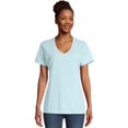 thumbnail image 1 of Hanes Womens ComfortWash V-Neck Tee, L, Soothing Blue, 1 of 1