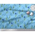 thumbnail image 3 of Soimoi Polyester Crepe Fabric Leaves & Aster Floral Printed Fabric 1 Yard 52 Inch Wide, 3 of 3