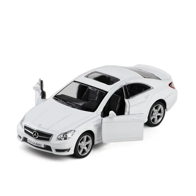 1:36 Mercedes Benz CLS63 AMG Haute Simulation Modèles Réduits Voitures Modèle de Véhicule en Alliage de Luxe Collection de Voitures Jouet pour Enfant Cadeau Blanc Sans Boîte