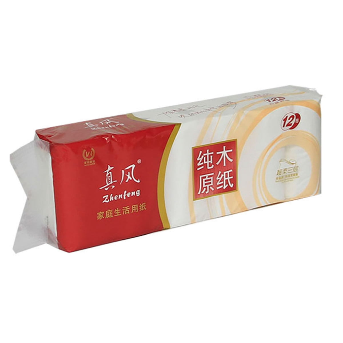 12PCS 3-Ply Soft Toilet Roll Tissue Paper Towels Thickened Household Paper