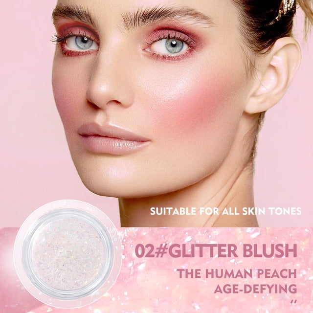 Mareep Blush Creamy Cheek Color Cheek Tint Cheek RougeThermochromic Highlighting Blush,Moisturizing Transparent Color Changing Lip Gloss Multi Use Cream Liquid10ML