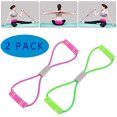 thumbnail image 1 of 2 Pack New 8 Word Resistance Exercise Elastic Band Chest Developer Rubber Expander Rope Sports Workout Resistance Bands Fitness Equipment Yoga Arms Pull Up Strength Training, 1 of 5