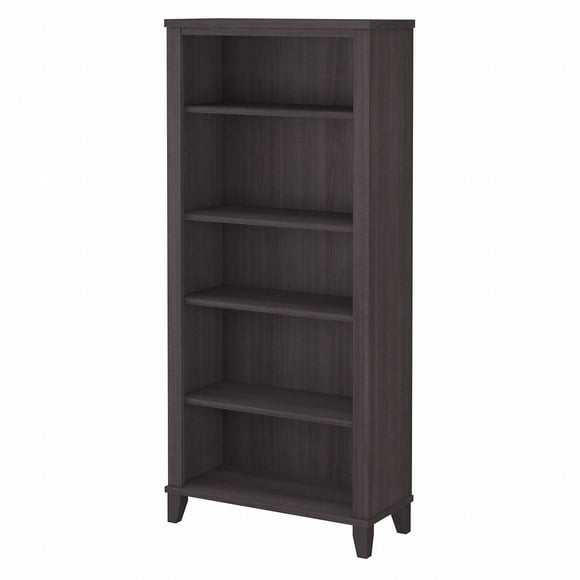 Bibliothèque haute à 5 tablettes Somerset de Bush Furniture, gris orage
