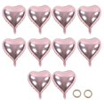 thumbnail image 3 of Ballons en Forme de Coeur, 10pcs Coeur Forme Foil Parti Décoration de Ballon Ballons en Or Rose Expérience Inégalée, 3 of 8