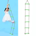 thumbnail image 4 of Tachiuwa 120KG Kids Outdoor Playhouse 6 Rungs 2m Rope Climbing Ladder Swing Toy Green, 4 of 5