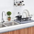 thumbnail image 5 of TOOLF Expandable Dish Drying Rack Over The Sink Adjustable Dish Rack in Sink Or On Counter Dish Drainer with Utensil Holder Rustproof for Kitchen, 5 of 5