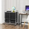 thumbnail image 3 of Patiojoy 12-Drawers Rolling Storage Cart with Organizer Top Black, 3 of 9