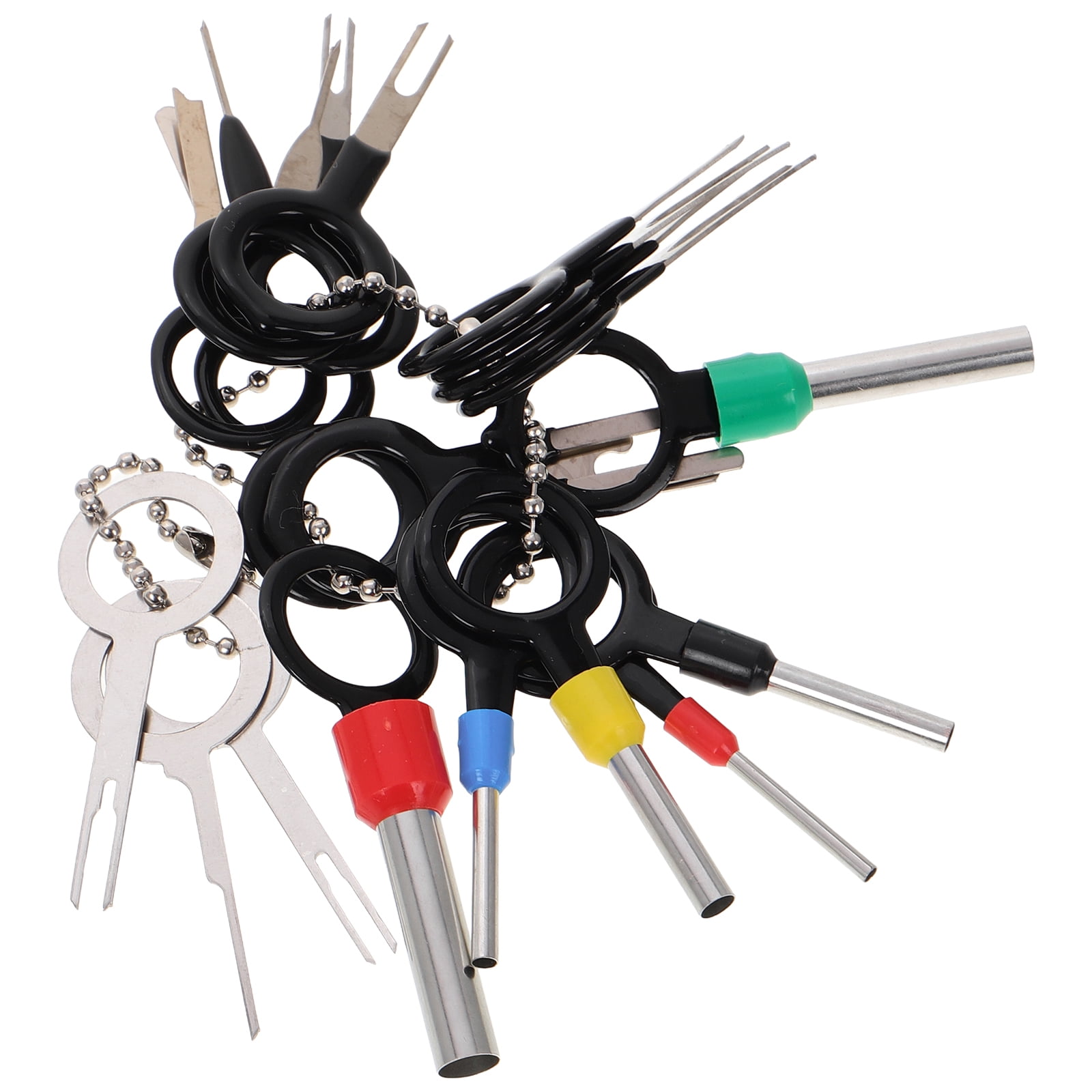 21PCS Terminal Removal Tool Depinning Tool Electrical Connector Pin Removal Tool Kit Pin Extractor Terminal Release Tool Set for Car