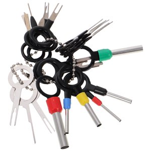 21PCS Terminal Removal Tool Depinning Tool Electrical Connector Pin Removal Tool Kit Pin Extractor Terminal Release Tool Set for Car