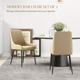 thumbnail image 4 of HOMCOM Dining Chairs Set of 2, PU Leather Kitchen Chairs with Metal Legs, 4 of 10
