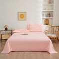 thumbnail image 1 of Birdeem Queen Size Bed Sheet, Flat Sheet Solid Color Washable Polyester for Soft Comfort, 86.6x90.6 Inches Fits Mattress with Easy Care Multicolor Home Decor, 1 of 9