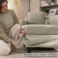 thumbnail image 4 of Pemberly Row Storage Ottoman With Built-in Tray & Slipcover in Sand Basketweave, 4 of 6