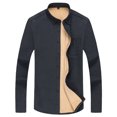 thumbnail image 2 of Ceisia Men's Fleece-Lined Long-Sleeve Button-Down Shirt Multi-Solid for Winter Warmth Gift, 2 of 6
