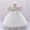 White, variant on Girls Dresses Short Sleeve Bowknot Mesh Dress for Festival Christening Pageant Fashion Girls