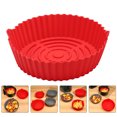 thumbnail image 2 of Poêle Antiadhésive pour Friteuse à Air Chaud Casserole en Silicone pour Friteuse à Air Doublure pour Friteuse à Air à Double Poignée, 2 of 8