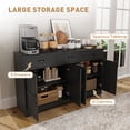 thumbnail image 4 of HOMCOM Sideboard Cabinet, Coffee Bar Cabinet with Drawers, Distressed Black, 4 of 10