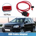thumbnail image 2 of Unique Bargains 1pcs Car OBD Cable Adapter Replacement for Volvo Vehicles 2016 Black Red Metal Plastic, 2 of 7