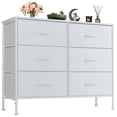 thumbnail image 1 of EDX Commode à 6 Tiroirs pour Chambre, Tour d'Organisation de Rangement en Tissu, Armoire, Blanc, 1 of 7