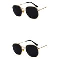 thumbnail image 2 of relayinert Fashionable Polarized Lens Small Square For Trendy Style Materials gold black gray C2 2Set, 2 of 6