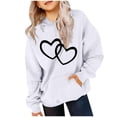 thumbnail image 1 of Milgrthf Filles Garçons Chandails à Capuchon de la Saint-Valentin Chandails Décontractés Mignons à Manches Longues Col Ras du Cou Préados Filles Coupe Ample Chandails à Enfiler Hauts Blanc 9 Ans, 1 of 4