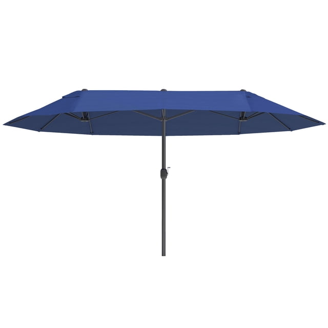 Outsunny Parasol de Patio Double Face de 15 Pi, Grand Parasol d'Extérieur