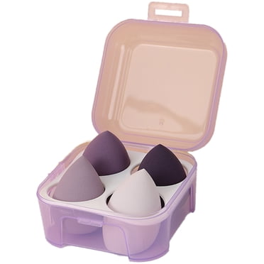 Ensemble de Mélangeurs d'Éponges de Maquillage - 4 Pcs, Mélangeurs Professionnels d'Éponges de Beauté pour Fond de Teint, Parfaits pour Crèmes, Poudres et Liquides