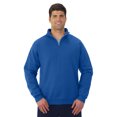 thumbnail image 1 of Jerzees Mens NuBlend Quarter Zip Cadet Collar Sweatshirt, 3X, Royal, 1 of 2