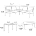 thumbnail image 3 of Mainstays Cobble Hill 3 pièces Patio Sectional Set, Polyester, Extérieur, Gris, 3 of 10