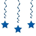 thumbnail image 1 of Blue Star Hanging Swirl Decorations, 26", 3ct, 1 of 2