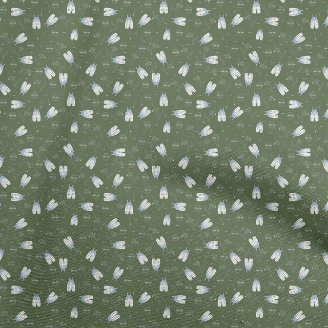 oneOone Velvet Green Fabric Kids Cloth Sewing Craft Projects Fabric Prints By Yard 58 Inch Wide
