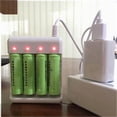 thumbnail image 4 of Chargeur de Pile USB 4 Fentes AAA AAA Pile Rechargeable AAA Chargeur de Pile Station de Charge avec Protection contre les Courts-Circuits, 4 of 9