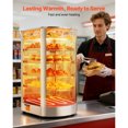 thumbnail image 2 of KFFKFF 5-Tier Commercial Food Warmer Display, 800W Food Display Warmer with LED Light, Adjustable Shelf and Stainless Steel Frame, 86℉~185℉ Air Heating, 60L, 2 of 9