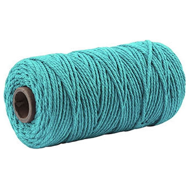 Meitianfacai Macrame Cord Macrame Rope, DYI Macrame Yarn 3 mm x 100 m Decorative Warp Cotton for Knitting Crafts