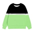 thumbnail image 4 of Besolor Chandail en Molleton Surdimensionné pour Filles Automne Décontracté Col Rond Manches Longues Hauts Mode Tenues à Blocs de Couleur, 4 of 5