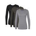 thumbnail image 1 of Sivvan 3 Pack Women's Comfort Long Sleeve Multi Color T-Shirt / Underscrub Tee, 1 of 7