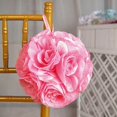 thumbnail image 2 of CHOK 2 Pack | 7” Mauve Flower Ball Silk Rose Pomander Kissing Ball, 2 of 11