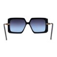thumbnail image 2 of Womens Oversized Rectangle Butterfly Fashion Designer Sunglasses Black Navy, 2 of 4