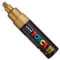 thumbnail image 2 of POSCA PC-8K Paint Marker Pen - 8mm Chisel Nib - Wallet of 8 Metallic Colors, 2 of 5