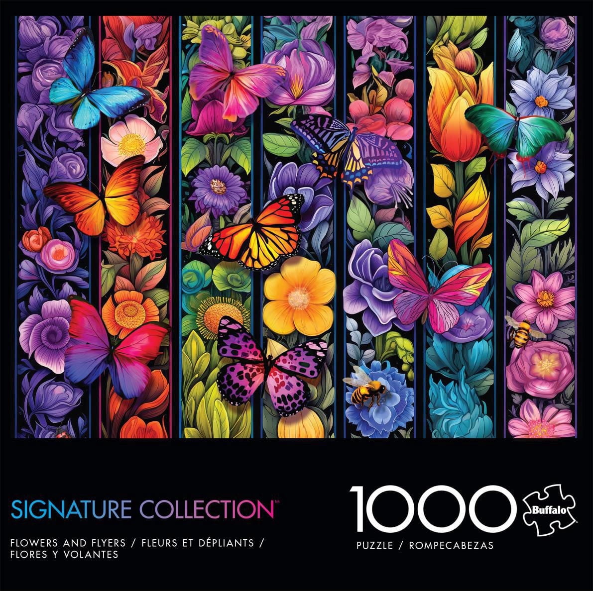 Buffalo Games - Signature Collection - Flowers and Flyers - 1000 Piece Jigsaw Puzzle