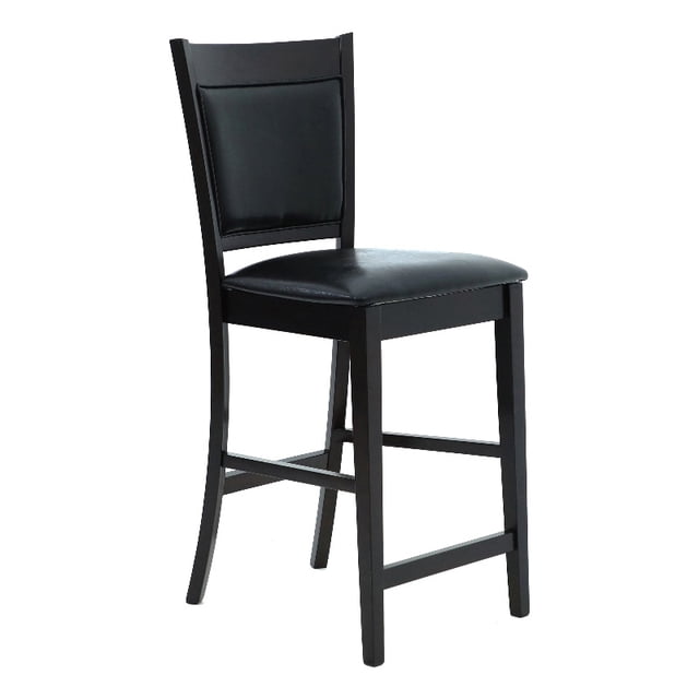 Coaster Jaden Upholstered Faux Leather Counter Height Stools in Black