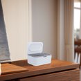 thumbnail image 1 of Raindrops White Wet Tissue Holder Box Refillable Wipes Container for Desktop and Travel, 1 of 8