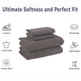 thumbnail image 2 of Mainstays Cotton Rich Extra Soft Jersey Bed Sheet Set, Double, Charcoal, 4 Pieces, 2 of 7