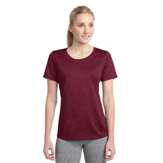 Sport-Tek ® Ladies Heather Contender ™ Scoop Neck Tee. Lst360 4Xl Cardinal Heather